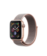 Apple Watch Series 4 (MU692RU/A), 40 мм, корпус из алюминия золотого цвета, спортивный браслет цвета «розовый песок»