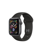 Apple Watch Series 4 (MU662RU/A), 40 мм, корпус из алюминия цвета «серый космос», спортивный ремешок черного цвета