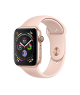 Apple Watch Series 4 (MU6F2RU/A), 44 мм, корпус из алюминия золотого цвета, спортивный ремешок цвета «розовый песок»