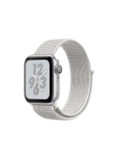 Apple Watch Nike+ Series 4 (MU7F2RU/A), 40 мм, корпус из алюминия серебристого цвета, спортивный браслет Nike цвета «снежная вершина»