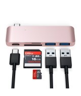 Переходник (адаптер)  для MacBook Satechi Type-C USB 3.0 Passthrough Hub Silver
