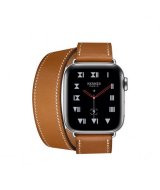 Apple Watch Series 4 GPS + Cellular, 40mm, корпус из стали, ремешок Hermès Single Tour из кожи Barénia цвета Fauve