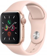 Apple Watch Series 5 (MWV72RU/A), 40 мм, корпус из алюминия золотого цвета, спортивный браслет цвета «розовый песок»