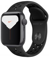 Apple Watch Nike Series 5 (MX3T2RU/A), 40 мм, корпус из алюминия цвета «серый космос», спортивный ремешок Nike «антрацитовый/чёрный»