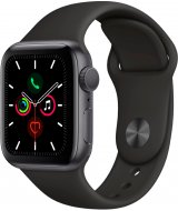 Apple Watch Series 5 LTE (MWX32), 40 мм, корпус из алюминия цвета «серый космос», спортивный браслет чёрного цвета