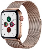Apple Watch Series 5 LTE (MWWJ2), 44 мм, корпус из стали золотого цвета, золотистый браслет Milanese из нержавеющей стали