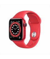 Apple Watch Series 6, 40 мм, корпус из алюминия цвета (PRODUCT)RED, спортивный ремешок красного цвета (M00A3RU-A)