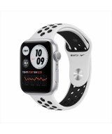 Apple Watch Nike Series 6, 44 мм, корпус из алюминия серебристого цвета, спортивный ремешок Nike цвета «чистая платина/чёрный» (MG293RU-A)