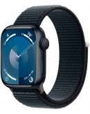 Apple Watch Series 9 LTE, 45 мм, корпус из алюминия цвета «тёмная ночь», спортивный ремешок цвета «тёмная ночь»