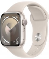 Apple Watch Series 9, 41 мм, корпус из алюминия цвета «сияющая звезда», спортивный ремешок цвета «сияющая звезда», размер M/L
