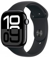 Apple Watch Series 10, 46 мм, корпус из алюминия цвета «чёрный глянец», спортивный ремешок черного цвета M/L