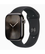 Apple Watch Series 10 GPS + Cellular 46 мм корпус из титана с черным спортивным ремешком