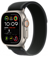 Apple Watch Ultra 2 GPS + Cellular, 49 мм, корпус из бежевого титана, ремешок Trail черного цвета, размер M