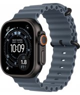 Умные часы Apple Watch Ultra 3 LTE 49 мм (титановый корпус, черный/синий, ремешок из эластомера)
