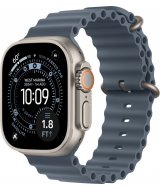 Умные часы Apple Watch Ultra 3 LTE 49 мм (титановый корпус, природный/синий, ремешок из эластомера)