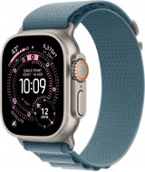 Умные часы Apple Watch Ultra 3 LTE 49 мм (титановый корпус, природный/голубой, текстильный ремешёк размера L)