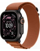 Умные часы Apple Watch Ultra 3 LTE 49 мм (титановый корпус, черный/терракотовый, текстильный ремешёк размера S)